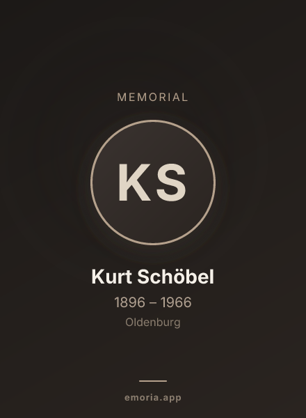 Memorial portrait of Kurt Schöbel