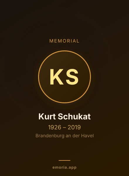 Memorial portrait of Kurt Schukat
