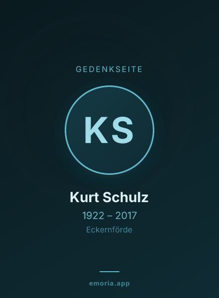 Gedenkportrait von Kurt Schulz