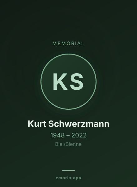 Memorial portrait of Kurt Schwerzmann