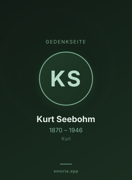 Gedenkportrait von Kurt Seebohm