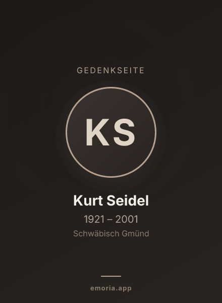 Gedenkportrait von Kurt Seidel