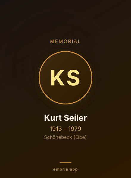 Memorial portrait of Kurt Seiler