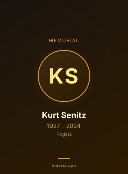Memorial portrait of Kurt Senitz