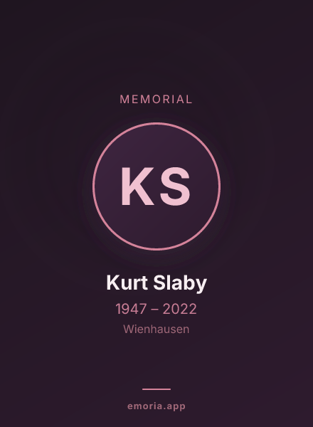 Memorial portrait of Kurt Slaby