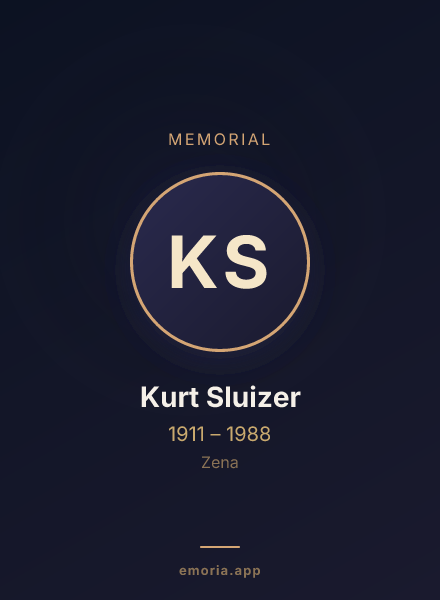 Memorial portrait of Kurt Sluizer