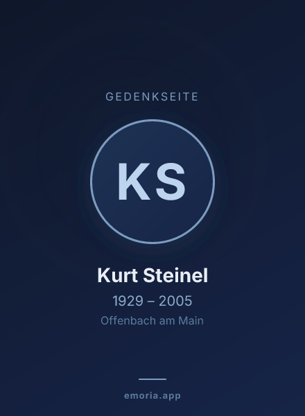 Gedenkportrait von Kurt Steinel