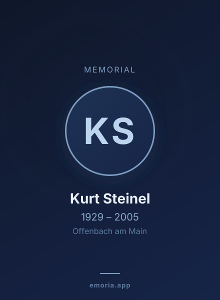Memorial portrait of Kurt Steinel