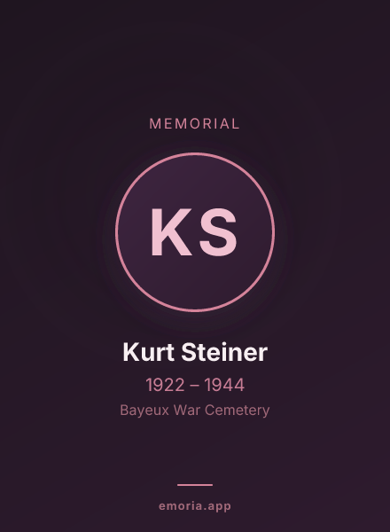 Memorial portrait of Kurt Steiner