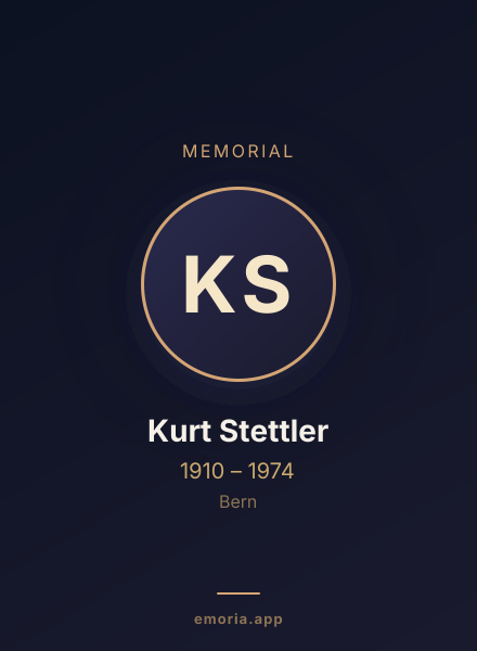 Memorial portrait of Kurt Stettler