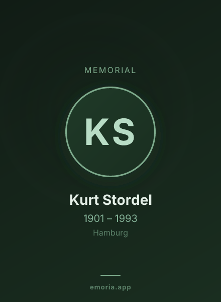 Memorial portrait of Kurt Stordel