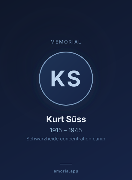 Memorial portrait of Kurt Süss