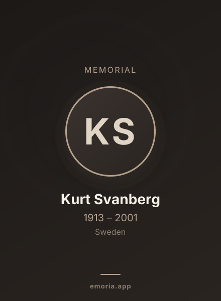 Memorial portrait of Kurt Svanberg