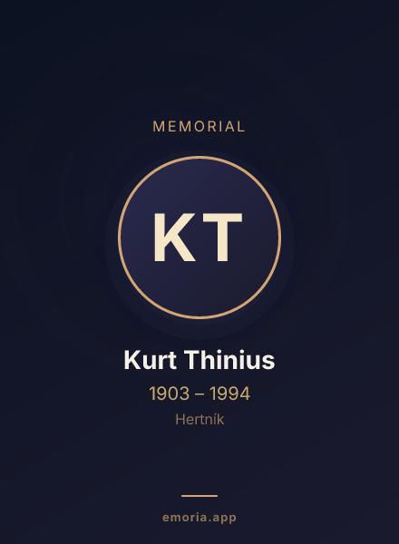 Memorial portrait of Kurt Thinius