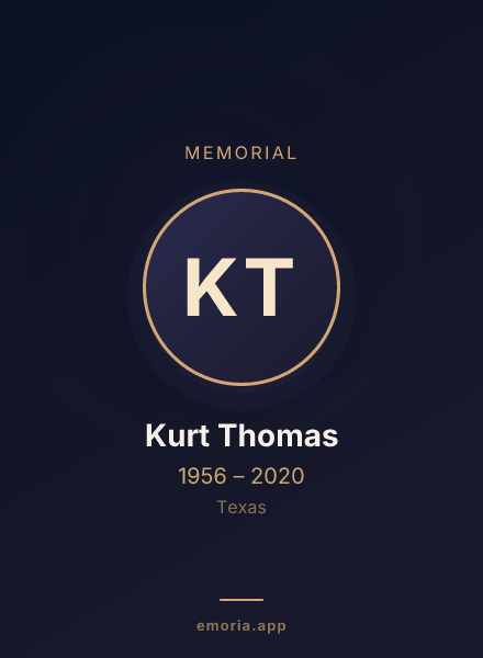 Memorial portrait of Kurt Thomas