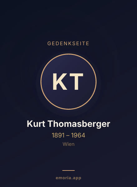 Gedenkportrait von Kurt Thomasberger