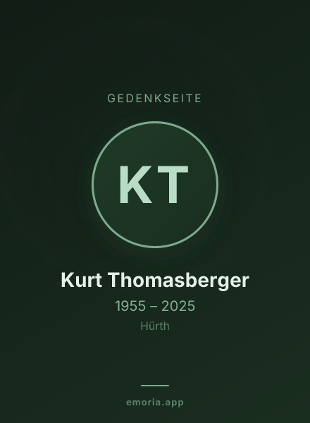 Gedenkportrait von Kurt Thomasberger