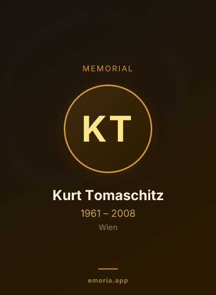Memorial portrait of Kurt Tomaschitz