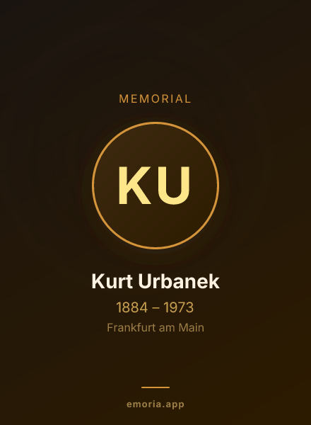 Memorial portrait of Kurt Urbanek