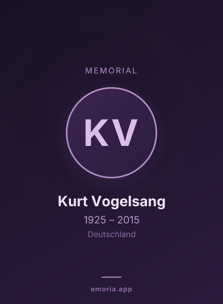 Memorial portrait of Kurt Vogelsang