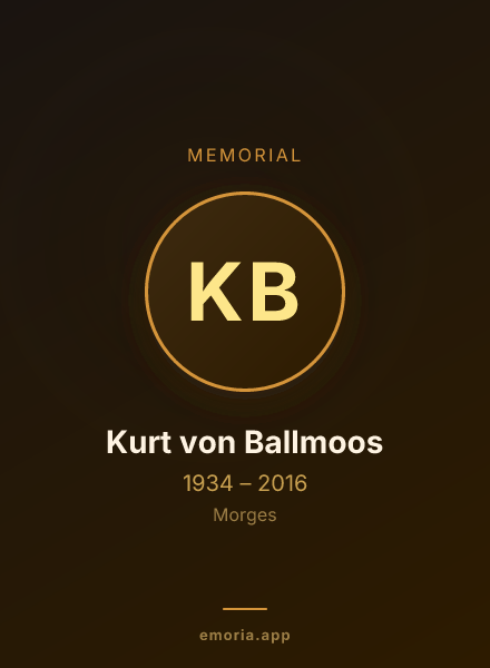 Memorial portrait of Kurt von Ballmoos