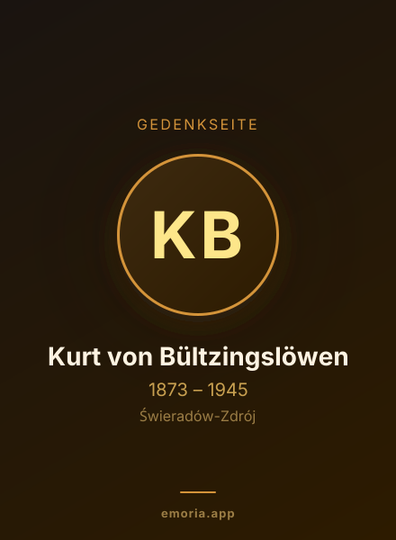 Gedenkportrait von Kurt von Bültzingslöwen