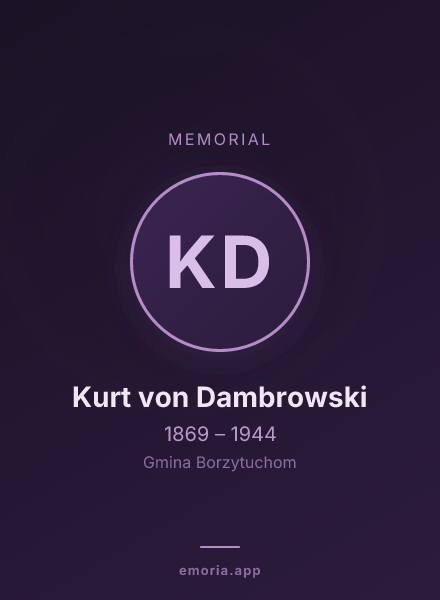 Memorial portrait of Kurt von Dambrowski