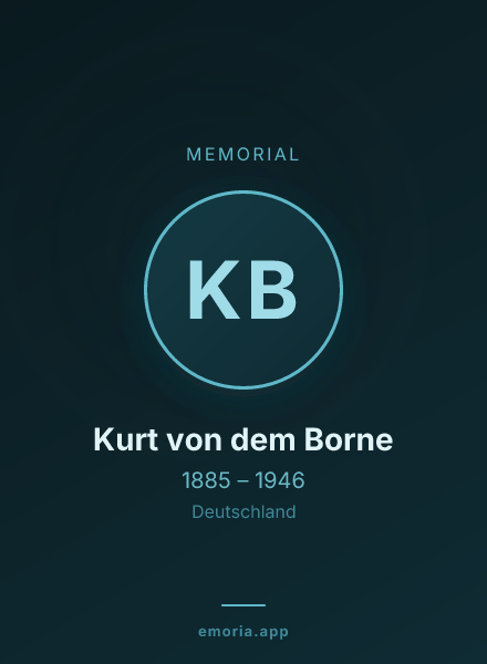 Memorial portrait of Kurt von dem Borne