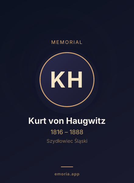 Memorial portrait of Kurt von Haugwitz