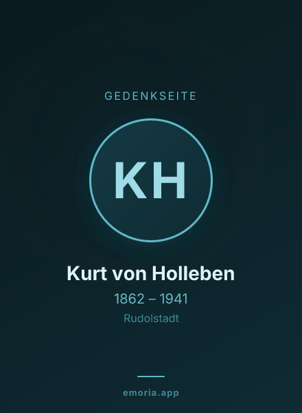 Gedenkportrait von Kurt von Holleben