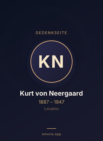 Gedenkportrait von Kurt von Neergaard