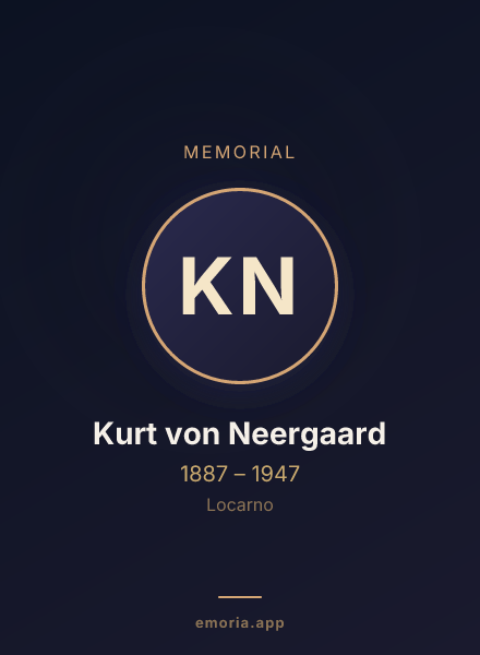 Memorial portrait of Kurt von Neergaard