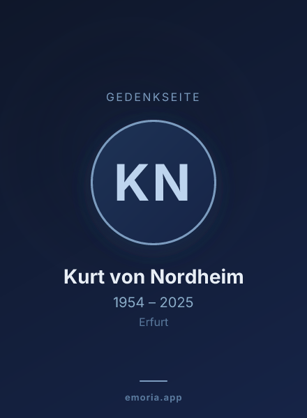 Gedenkportrait von Kurt von Nordheim