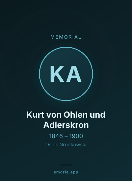 Memorial portrait of Kurt von Ohlen und Adlerskron