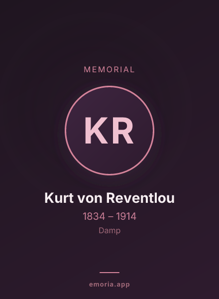 Memorial portrait of Kurt von Reventlou