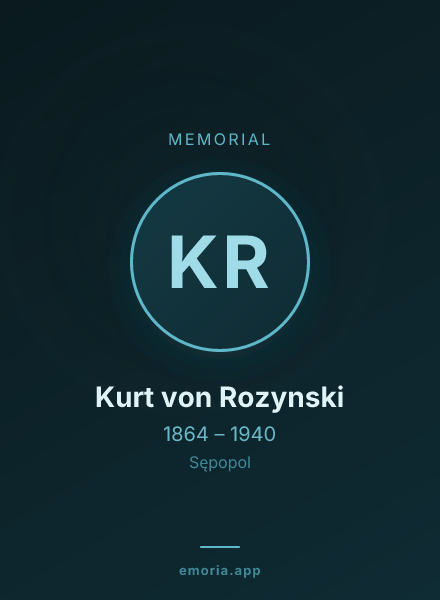Memorial portrait of Kurt von Rozynski