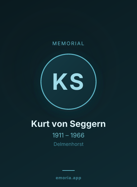 Memorial portrait of Kurt von Seggern