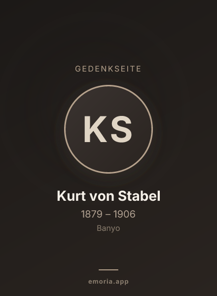 Gedenkportrait von Kurt von Stabel