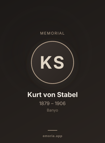 Memorial portrait of Kurt von Stabel