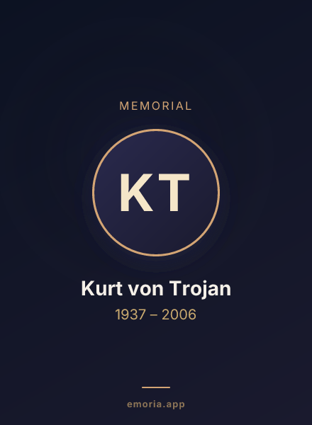 Memorial portrait of Kurt von Trojan