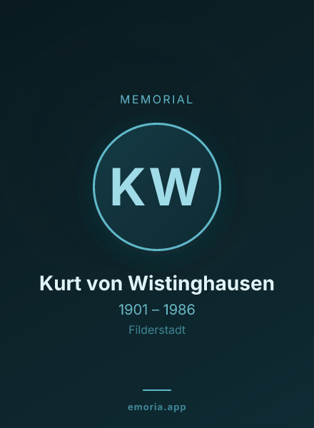 Memorial portrait of Kurt von Wistinghausen