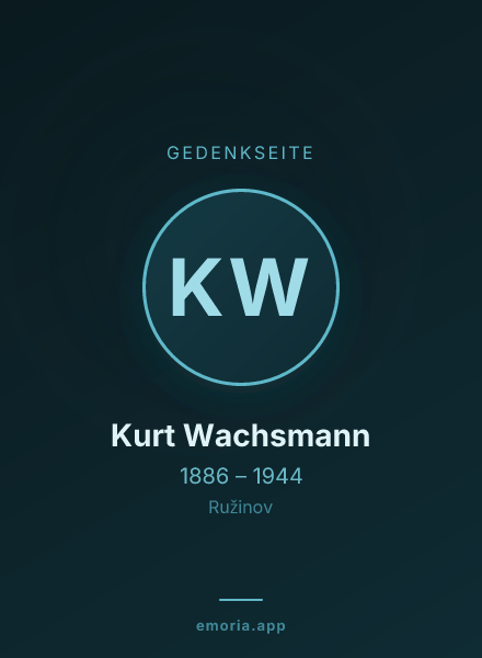 Gedenkportrait von Kurt Wachsmann