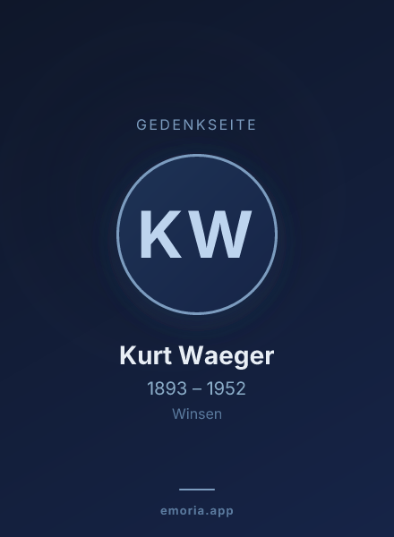 Gedenkportrait von Kurt Waeger