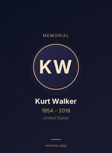 Memorial portrait of Kurt Walker