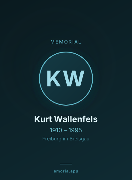 Memorial portrait of Kurt Wallenfels
