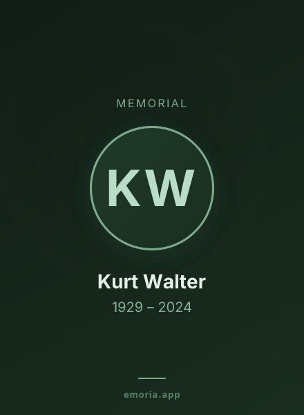 Memorial portrait of Kurt Walter