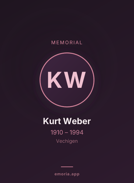 Memorial portrait of Kurt Weber