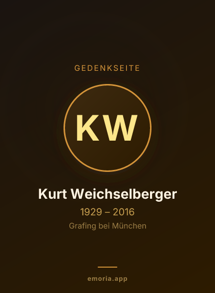 Gedenkportrait von Kurt Weichselberger