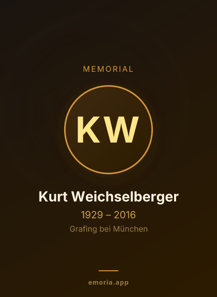 Memorial portrait of Kurt Weichselberger