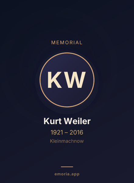 Memorial portrait of Kurt Weiler